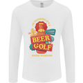 Beer and Golf Kinda Weekend Funny Golfer Mens Long Sleeve T-Shirt White