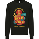 Beer and Golf Kinda Weekend Funny Golfer Mens Sweatshirt Jumper Black