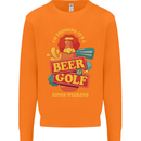 Beer and Golf Kinda Weekend Funny Golfer Mens Sweatshirt Jumper Orange