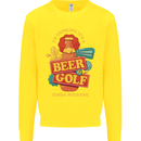 Beer and Golf Kinda Weekend Funny Golfer Mens Sweatshirt Jumper Yellow