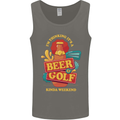 Beer and Golf Kinda Weekend Funny Golfer Mens Vest Tank Top Charcoal