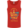 Beer and Golf Kinda Weekend Funny Golfer Mens Vest Tank Top Red