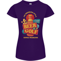 Beer and Golf Kinda Weekend Funny Golfer Womens Petite Cut T-Shirt Purple