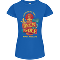 Beer and Golf Kinda Weekend Funny Golfer Womens Petite Cut T-Shirt Royal Blue