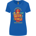 Beer and Golf Kinda Weekend Funny Golfer Womens Wider Cut T-Shirt Royal Blue