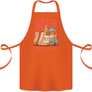 Beer and a Brat Funny Dog Alcohol Hotdog Cotton Apron 100% Organic Orange