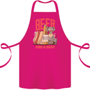 Beer and a Brat Funny Dog Alcohol Hotdog Cotton Apron 100% Organic Pink