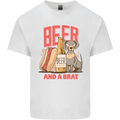 Beer and a Brat Funny Dog Alcohol Hotdog Kids T-Shirt Childrens White