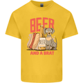 Beer and a Brat Funny Dog Alcohol Hotdog Kids T-Shirt Childrens Yellow