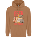 Beer and a Brat Funny Dog Alcohol Hotdog Mens 80% Cotton Hoodie Caramel Latte