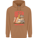 Beer and a Brat Funny Dog Alcohol Hotdog Mens 80% Cotton Hoodie Caramel Latte