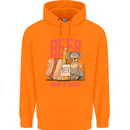 Beer and a Brat Funny Dog Alcohol Hotdog Mens 80% Cotton Hoodie Orange