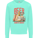 Beer and a Brat Funny Dog Alcohol Hotdog Mens Sweatshirt Jumper Peppermint
