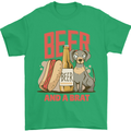 Beer and a Brat Funny Dog Alcohol Hotdog Mens T-Shirt Cotton Gildan Irish Green