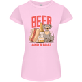 Beer and a Brat Funny Dog Alcohol Hotdog Womens Petite Cut T-Shirt Light Pink