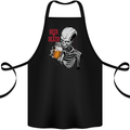 Beer or Death Skull Funny Alcohol Cotton Apron 100% Organic Black