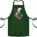 Beer or Death Skull Funny Alcohol Cotton Apron 100% Organic Forest Green