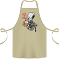 Beer or Death Skull Funny Alcohol Cotton Apron 100% Organic Khaki