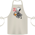Beer or Death Skull Funny Alcohol Cotton Apron 100% Organic Natural