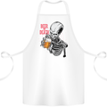 Beer or Death Skull Funny Alcohol Cotton Apron 100% Organic White