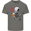 Beer or Death Skull Funny Alcohol Kids T-Shirt Childrens Charcoal