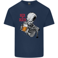Beer or Death Skull Funny Alcohol Kids T-Shirt Childrens Navy Blue