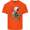 Beer or Death Skull Funny Alcohol Kids T-Shirt Childrens Orange