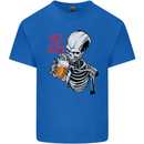 Beer or Death Skull Funny Alcohol Kids T-Shirt Childrens Royal Blue