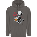 Beer or Death Skull Funny Alcohol Mens 80% Cotton Hoodie Charcoal