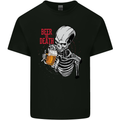 Beer or Death Skull Funny Alcohol Mens Cotton T-Shirt Tee Top Black