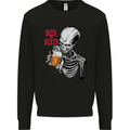 Beer or Death Skull Funny Alcohol Mens Sweatshirt Jumper Black