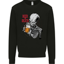 Beer or Death Skull Funny Alcohol Mens Sweatshirt Jumper Black