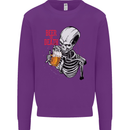 Beer or Death Skull Funny Alcohol Mens Sweatshirt Jumper Purple
