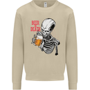 Beer or Death Skull Funny Alcohol Mens Sweatshirt Jumper Sand