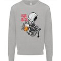 Beer or Death Skull Funny Alcohol Mens Sweatshirt Jumper Sports Grey