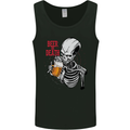 Beer or Death Skull Funny Alcohol Mens Vest Tank Top Black