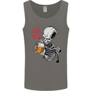 Beer or Death Skull Funny Alcohol Mens Vest Tank Top Charcoal
