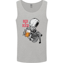 Beer or Death Skull Funny Alcohol Mens Vest Tank Top Sports Grey