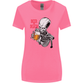 Beer or Death Skull Funny Alcohol Womens Wider Cut T-Shirt Azalea