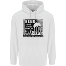 Beer with Your Lunch Funny Alcohol Mens 80% Cotton Hoodie White