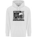 Beer with Your Lunch Funny Alcohol Mens Hoodie White