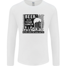 Beer with Your Lunch Funny Alcohol Mens Long Sleeve T-Shirt White