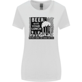 Beer with Your Lunch Funny Alcohol Womens Wider Cut T-Shirt White