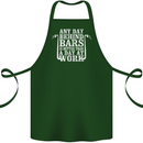 Behind Bars Motorcycle Motorbike Biker Cotton Apron 100% Organic Forest Green