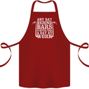 Behind Bars Motorcycle Motorbike Biker Cotton Apron 100% Organic Maroon