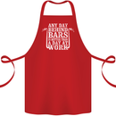 Behind Bars Motorcycle Motorbike Biker Cotton Apron 100% Organic Red