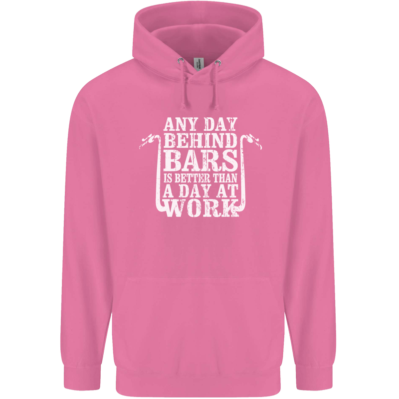 Behind Bars Motorcycle Motorbike Biker Mens 80% Cotton Hoodie Azelea