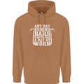 Behind Bars Motorcycle Motorbike Biker Mens 80% Cotton Hoodie Caramel Latte