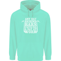 Behind Bars Motorcycle Motorbike Biker Mens 80% Cotton Hoodie Peppermint