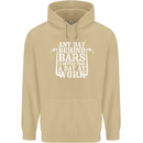 Behind Bars Motorcycle Motorbike Biker Mens 80% Cotton Hoodie Sand